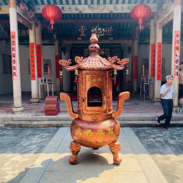 寺庙烧纸炉 宗祠铸铁元宝炉 大型焚经炉化宝炉黄铜铸造复古化钱炉