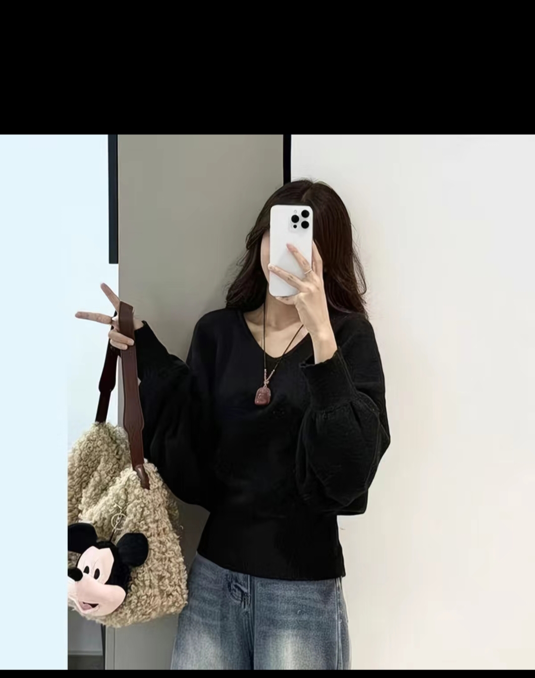 大码灰色v领蝙蝠袖2025新款女秋冬内搭卫衣胖mm女带收腰显瘦德绒