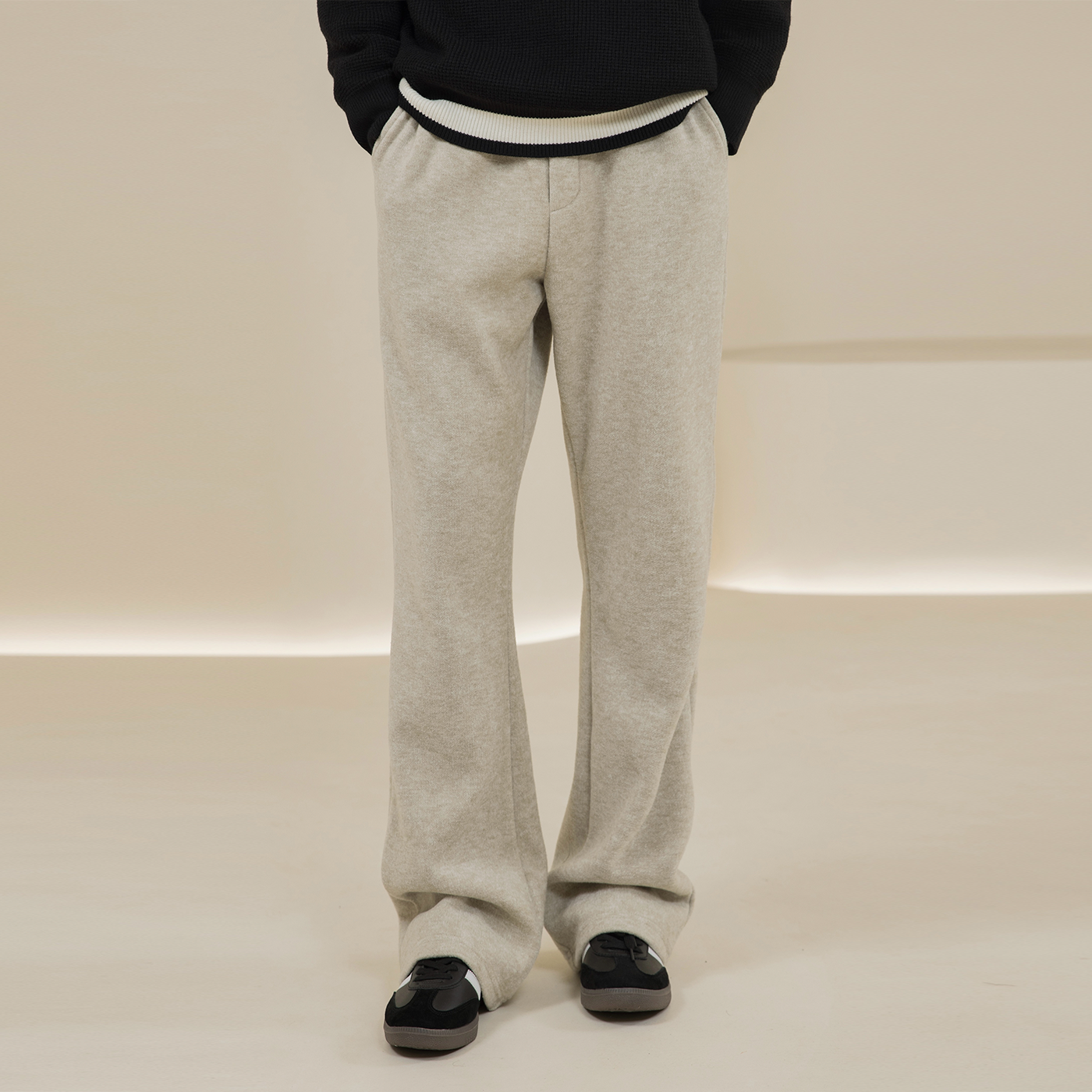 烦恼的Octopusl秋冬微喇雪花长裤