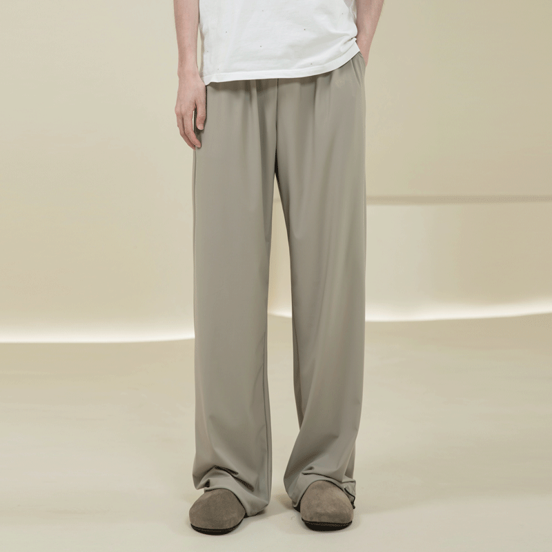 烦恼的Octopusl阔腿冰丝弹力长裤