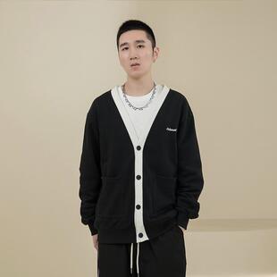 开衫 美式 拼接外套宽松休闲简约百搭情侣卫衣男 Octopusl秋季 烦恼