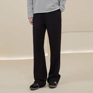 简约通勤百搭宽松TR长裤 直筒微喇垂感西裤 子男 Octopusl春季 烦恼