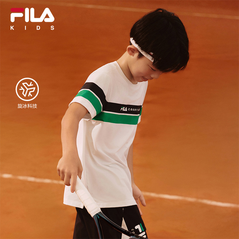 FILA斐乐男中大童短袖T恤