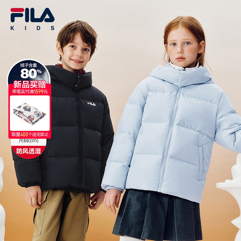 喵冬羽绒|FILA斐乐儿童羽绒服2026冬季新款男女童面包服保暖外套