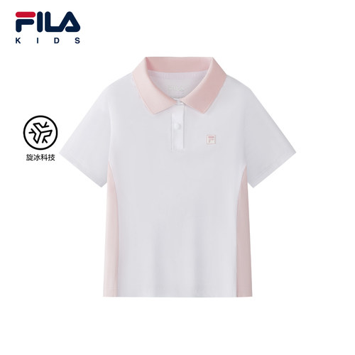 【旋冰科技】FILA斐乐儿童童装短袖T恤2026秋季新款女小童POLO衫