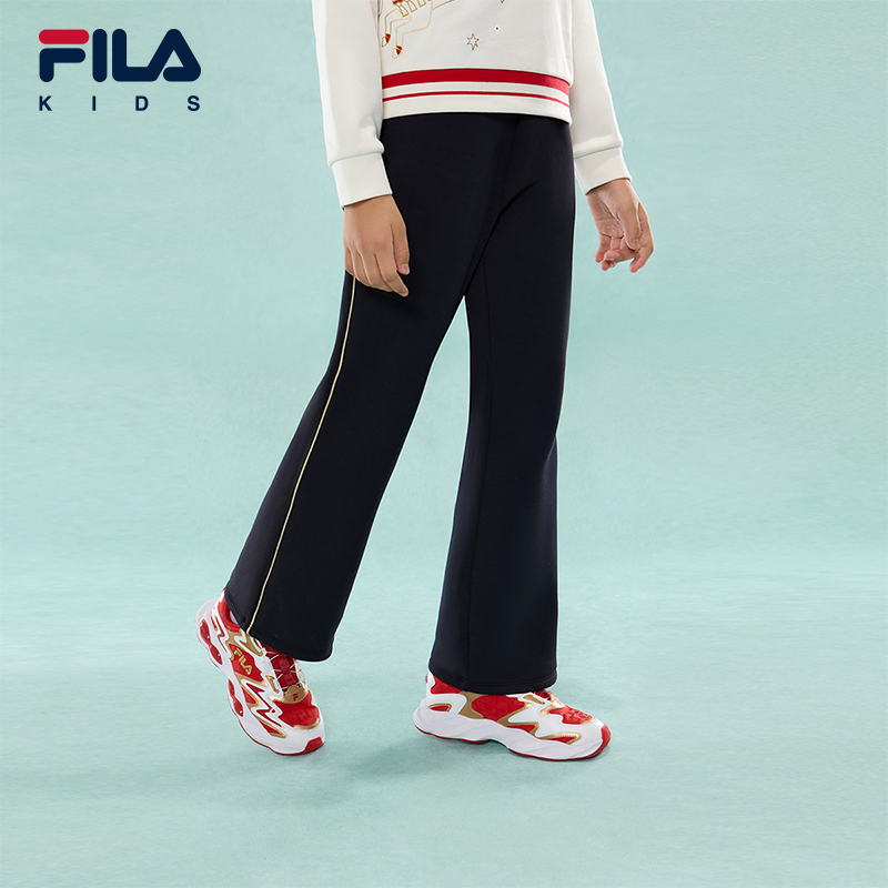 FILA斐乐女中大童针织长裤