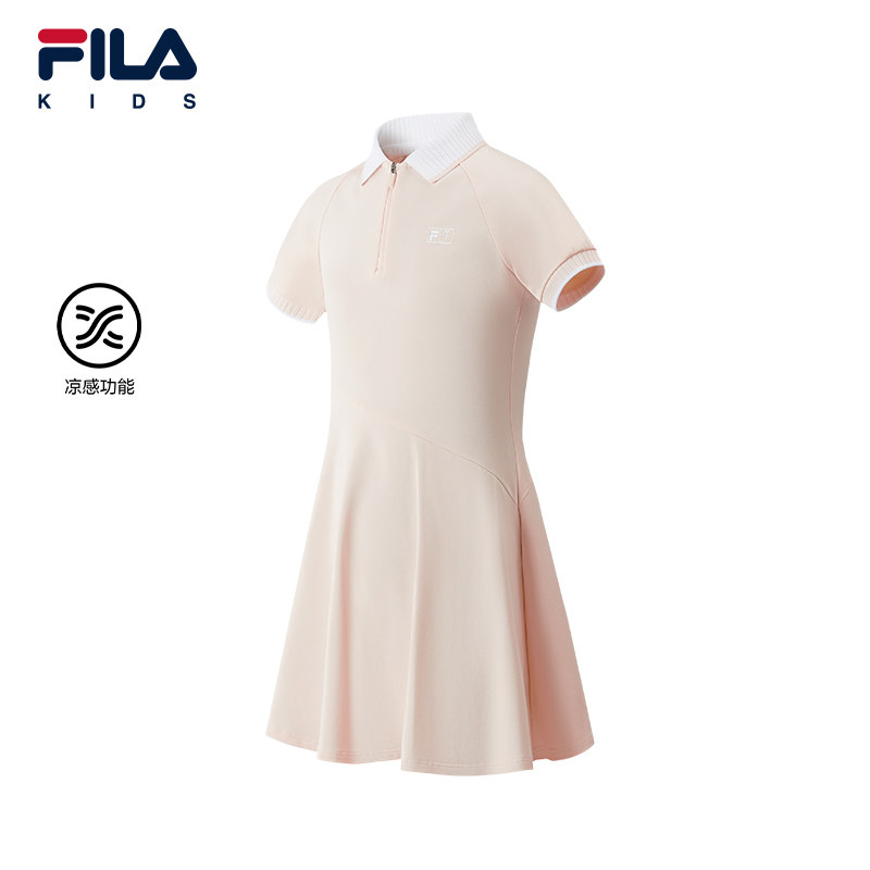 凉感功能|FILA斐乐儿童童装连衣裙2026秋季新款女中大童网球裙图片