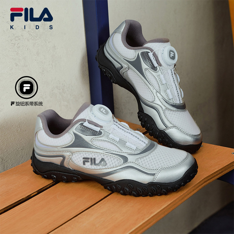 卵石|FILA斐乐儿童童鞋跑步鞋2026夏季新款男女童薄底芭蕾德
