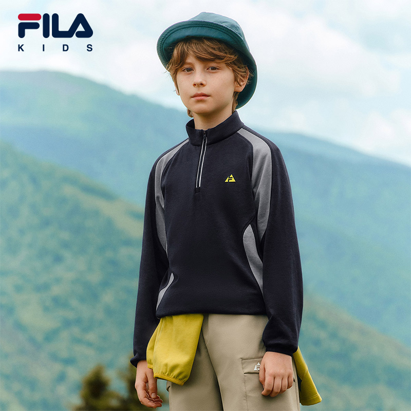 FILA斐乐男中大童长袖T恤