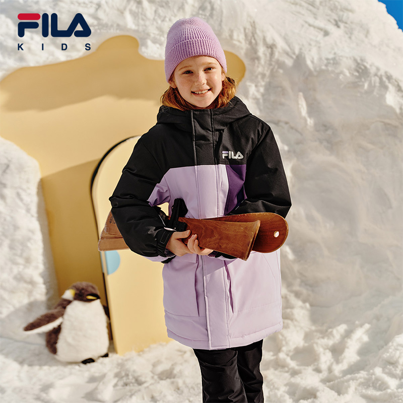 FILA斐乐中大童中长款羽绒服