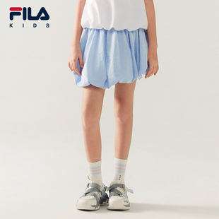 FILA斐乐儿童童装短裙2026年夏季新款女童中大童宽松花苞半身裙子
