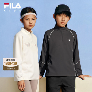 男女童打底衫 新款 青少年速干衣 2025秋季 FILA斐乐蛋白T儿童T恤长袖