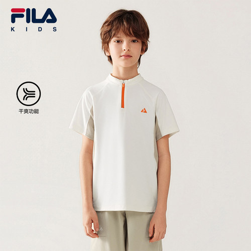 FILA斐乐男童针织短袖衫