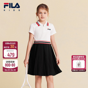 【苏珊裙】FILA斐乐儿童童装裙子2026夏季新款女中大童网球连衣裙