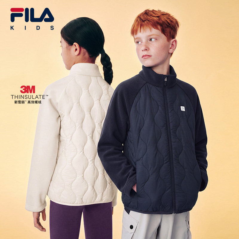 校服神器|FILA斐乐儿童童装棉服2026新款男女童运动外套立领保暖