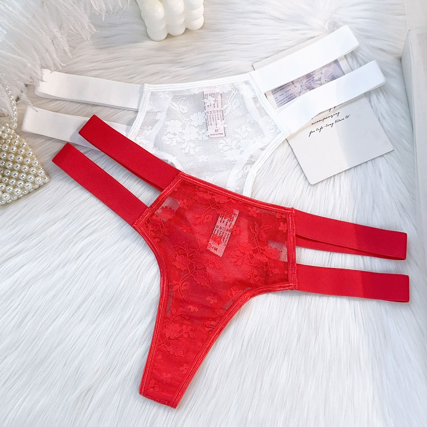 红色蕾丝细带丁字裤女士感纯欲双带设计透气棉质底档T裤三角内裤,女士内衣/男士内衣/家居服,女丁字裤,淘宝优惠券,粉丝福利购,淘宝优惠卷