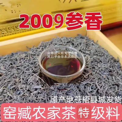 六堡茶高山原种传统工艺2009年参香藏家出售芽尖权贵中意茶④特级