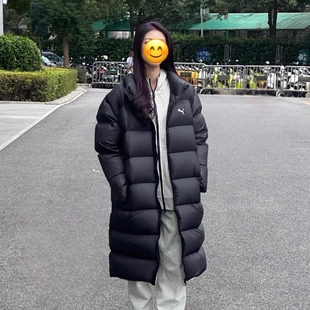 PUMA彪马冬季女子加厚保暖蓬松软面防风面包服长款羽绒服688798