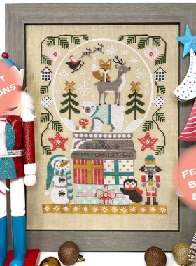 弹弹十字绣 自配DMC线/R线十字绣套件 非印花D0368杂志-冬季水晶