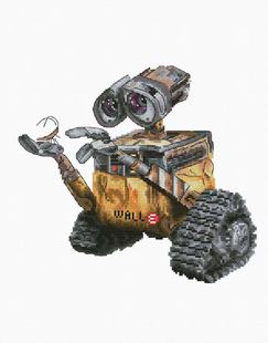 弹弹十字绣 自配DMC线/R线十字绣套件 非印花 D0435机器人瓦利