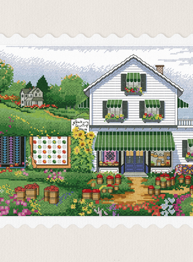 弹弹十字绣 D1388晒被-金秋果园 自配DMC/R线十字绣套件 非印花