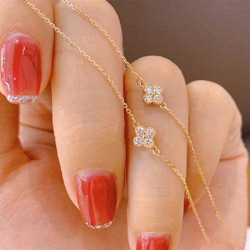 韩版S925纯银镀K金手链