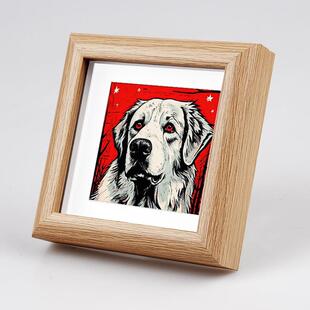 COLOR MASH原创插画美式挂画酒吧酒馆咖啡馆装饰画-拉布拉多犬