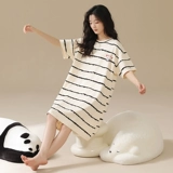 Летняя пижама, хлопковая тонкая мультяшная юбка для школьников для отдыха, свободный крой