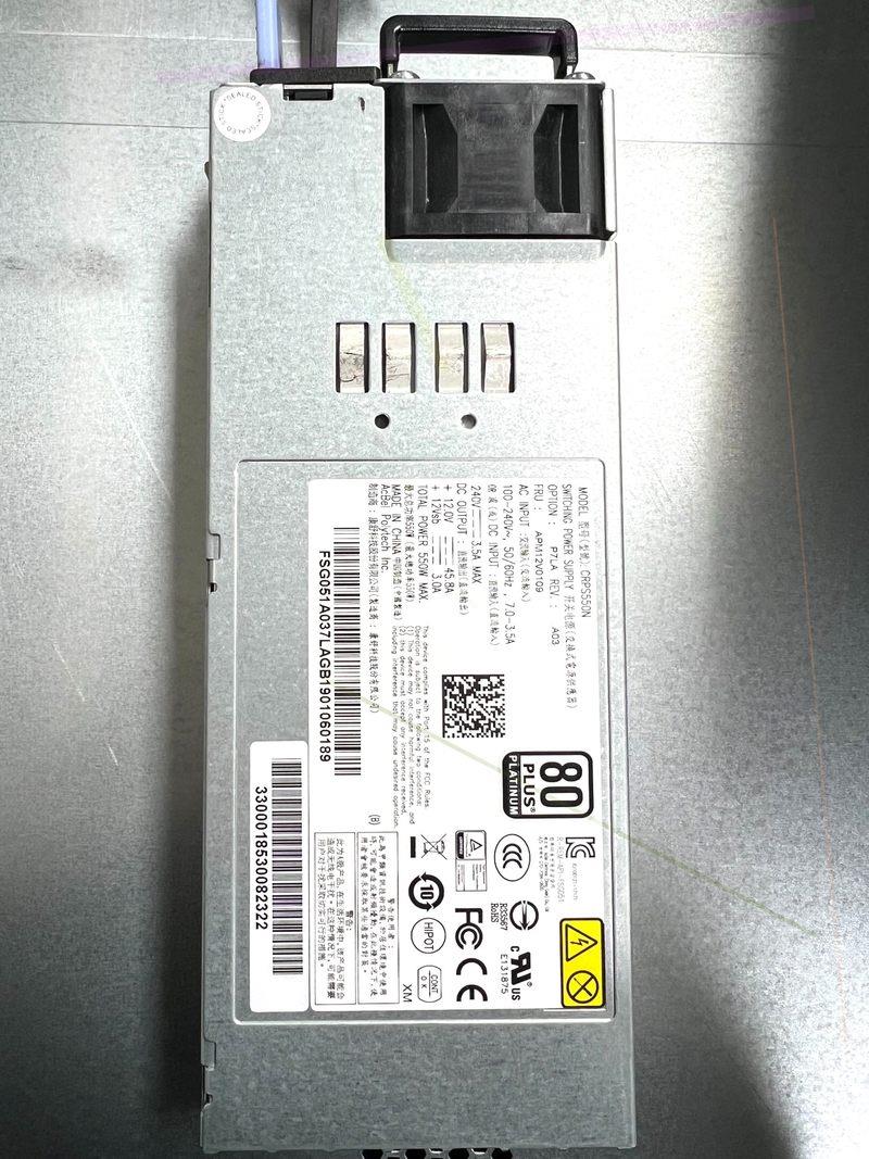 曙光 550w电源 康舒 crps550n 服务器电源 .