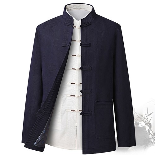 唐装男中老年爸爸外套春秋装夹克