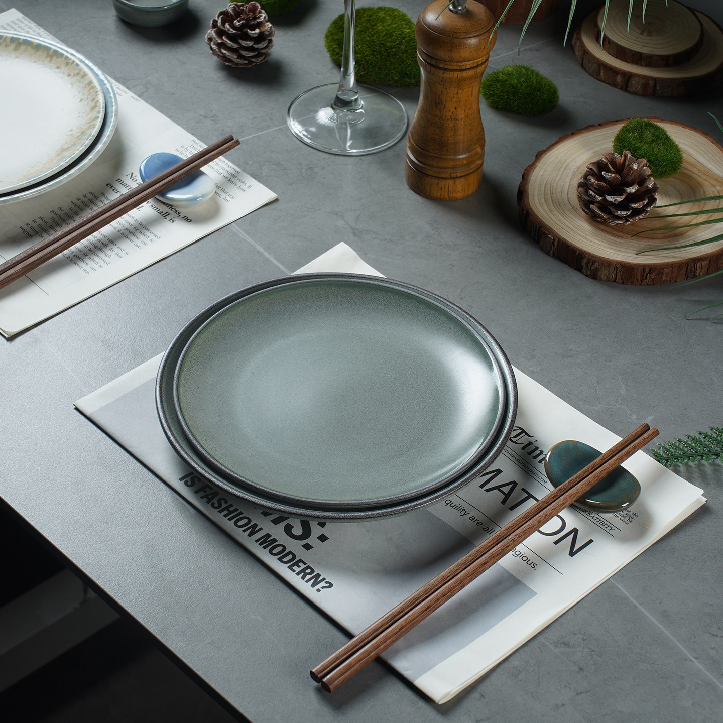 陶瓷日式吐骨碟复古浅盘小碟子酒店西餐盘平盘小菜盘圆盘子烤肉盘,餐饮具,盘,淘宝优惠券,粉丝福利购,淘宝优惠卷