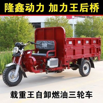 新款隆鑫高帮汽油三轮摩托车燃油水冷三轮货运农用自卸高加高车厢