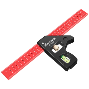 日本三量多功能活动角尺组合角尺木工专用拐尺直角尺高精铝合金尺