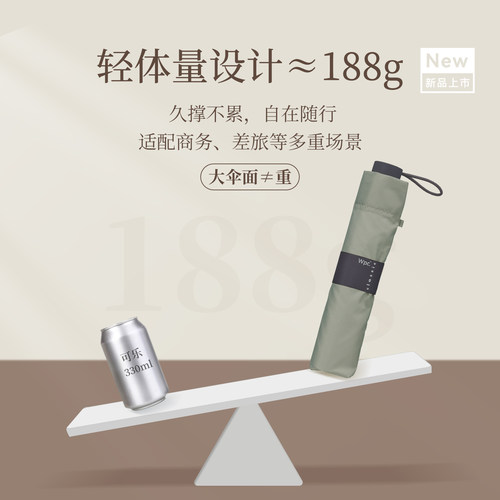wpc雨伞轻量加大加厚晴雨两用伞