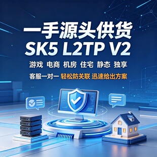 静态纯净原生Socks5/L2tp/V2住宅软路由稳定多开指纹游戏电商