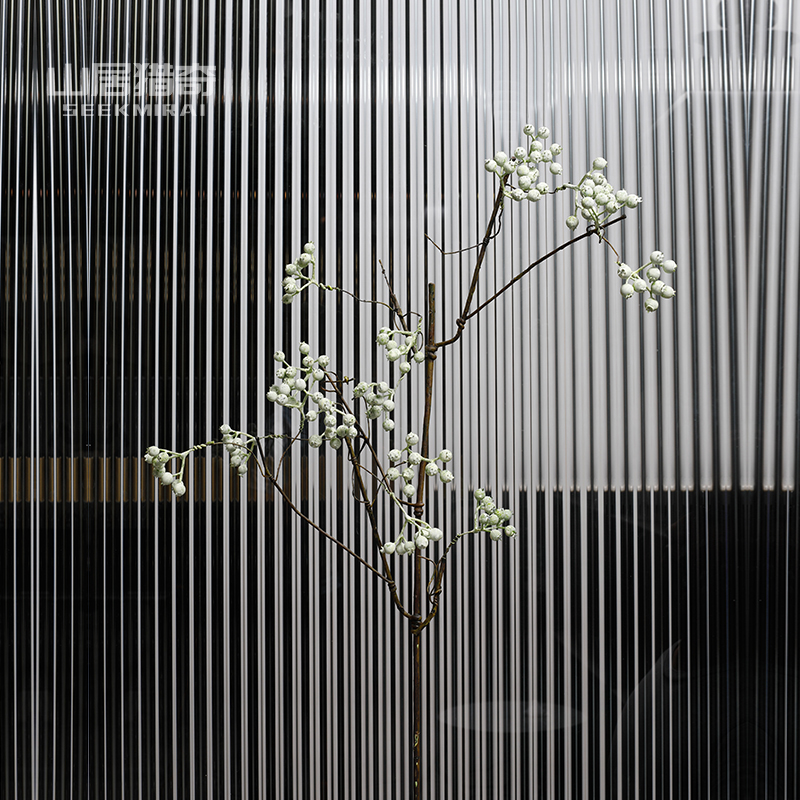 绿色山里红马桑果仿真花果实树枝装饰家居客厅样板间软装花艺摆件