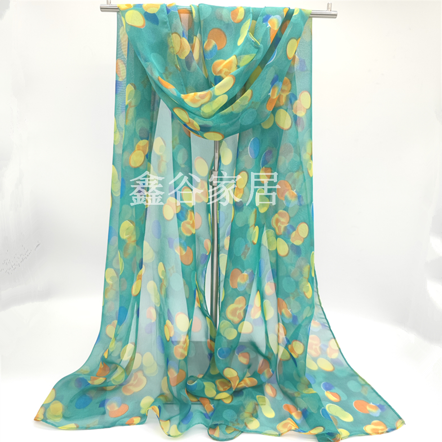 乔其纱丝巾春秋款女士丝巾