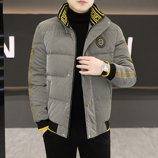 新款 潮流保暖个性 男士 立领棉衣韩版 刺绣棉服外套 青年时尚 2025冬季
