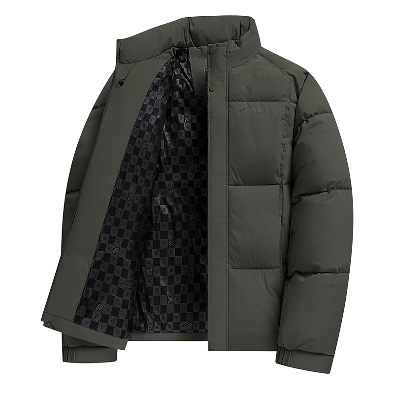 2025新款冬季加厚保暖棉衣男士立领羊绒内胆商务面包服棉服外套