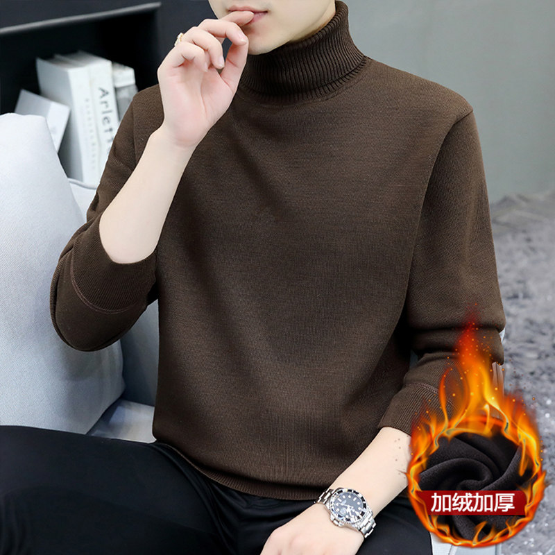 新款简约百搭高领毛衣男加绒加厚保暖针织衫套头内搭打底衫上衣,男装,针织衫/毛衣,淘宝优惠券,粉丝福利购,淘宝优惠卷