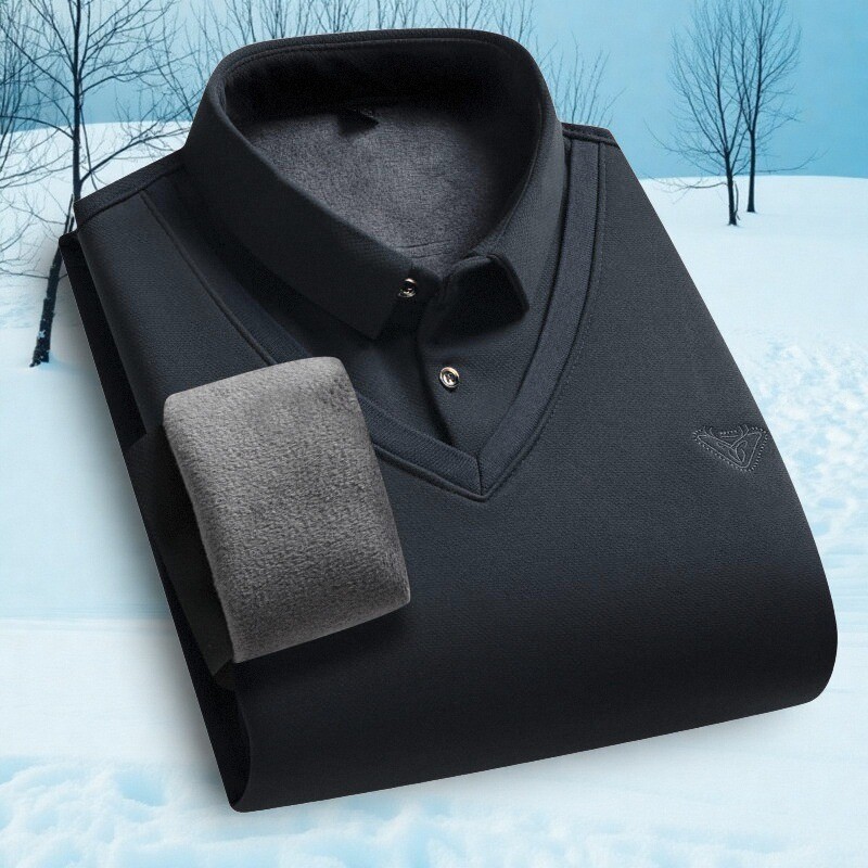 秋冬季新款加绒男士毛衣