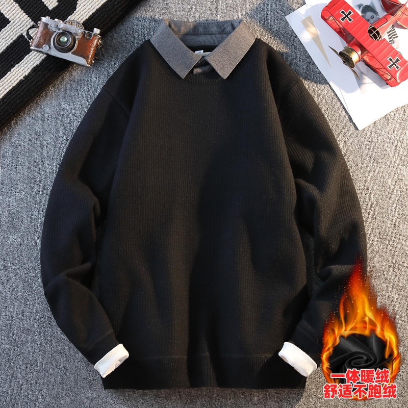 2025新款简约时尚加绒针织衫
