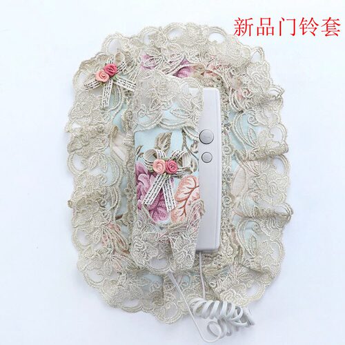 欧式门铃防尘罩家用装饰墙贴刺绣