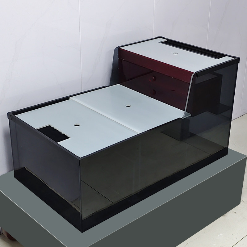 X3系列灰玻底滤缸双层干湿盒沉淀仓鱼缸过滤免换水客厅定制定做