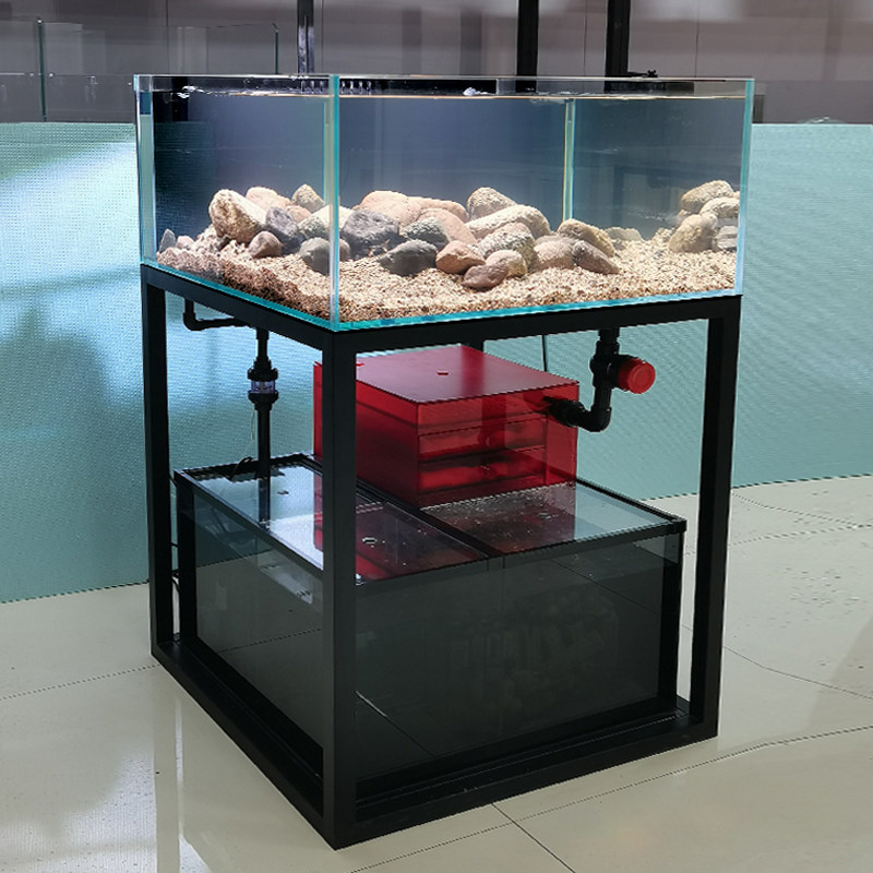 黑玻极窄背溢流底过滤超白玻璃溪流鱼缸客厅大中型生态缸定制定做,宠物/宠物食品及用品,桌面缸,淘宝优惠券,粉丝福利购,淘宝优惠卷