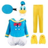 万圣节儿童动漫表演服唐老鸭角色扮演cosplay鸭屁股宝宝连体衣服