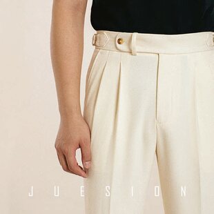 长裤 JUESION 男商务绅士直筒垂感休闲西装 那不勒斯西裤 子 春夏薄款