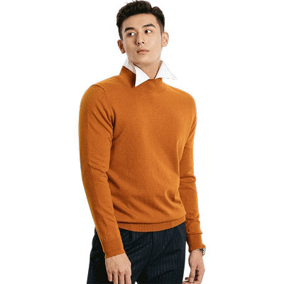 基础款百搭半高领羊毛混纺毛衣