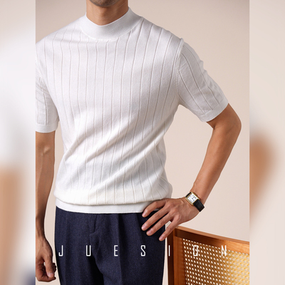 高级感半高领内搭修身针织毛衣