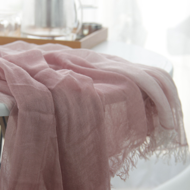 真丝莫代尔披肩春秋新款丝巾日系外贸原单双色粉柔软手感空调保暖